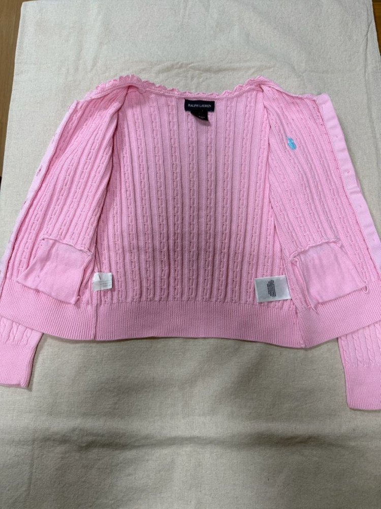 [오염 있음] 폴로 랄프로렌 여아 가디건(6) 판매합니다.--2
