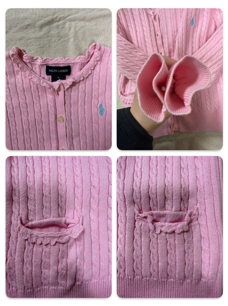 [오염 있음] 폴로 랄프로렌 여아 가디건(6) 판매합니다.--3