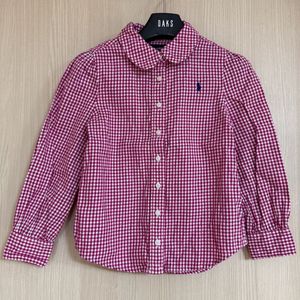 [미착용] 폴로 랄프로렌 여아 깅엄체크 셔츠(5) 판매합니다.