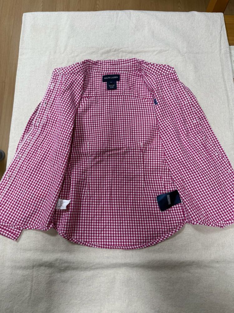 [미착용] 폴로 랄프로렌 여아 깅엄체크 셔츠(5) 판매합니다.--2