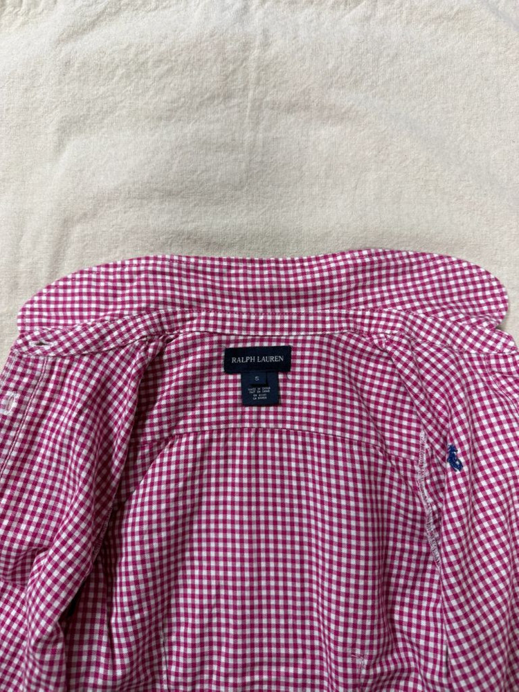 [미착용] 폴로 랄프로렌 여아 깅엄체크 셔츠(5) 판매합니다.--3