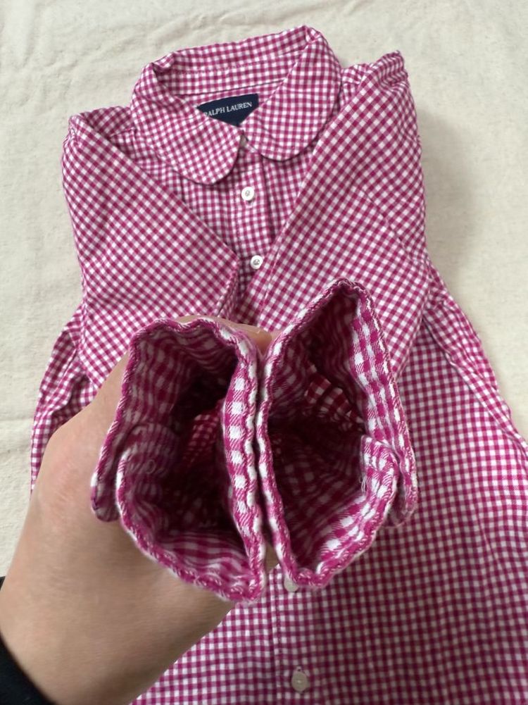 [미착용] 폴로 랄프로렌 여아 깅엄체크 셔츠(5) 판매합니다.--4