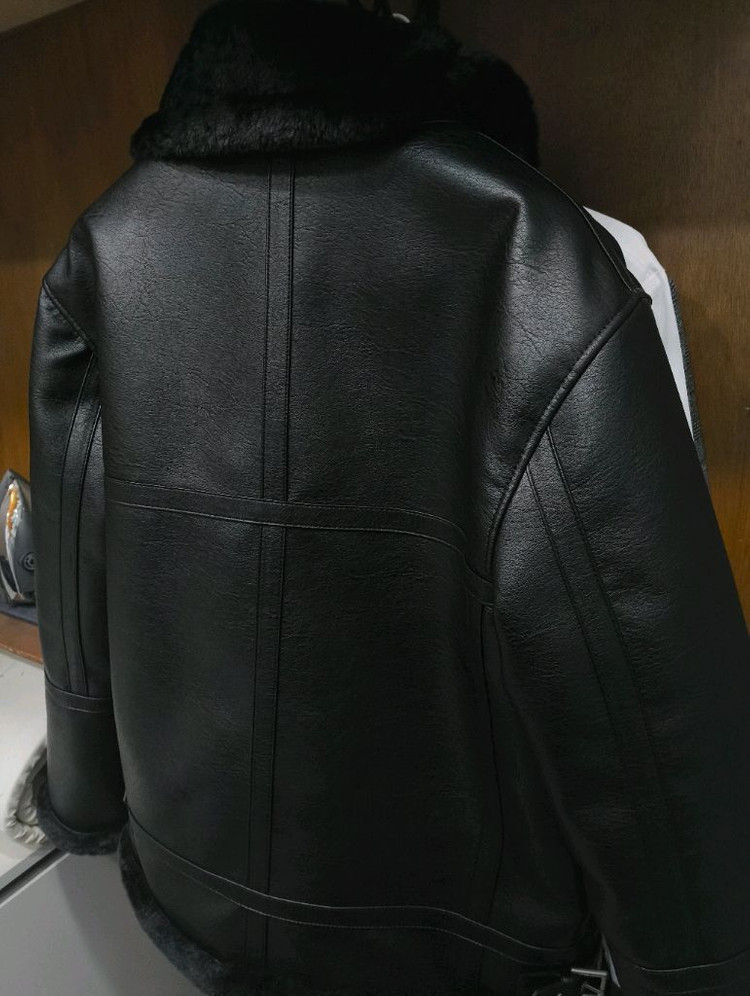 도프제이슨 솔리드 무톤 자켓 무스탕 이미지