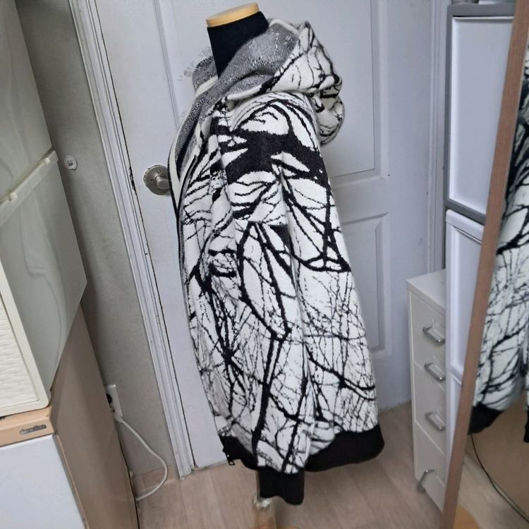 에리카카발리니 앙고라 후드집업 가디건 S(55~66)거의 새제품--1