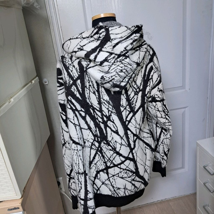 에리카카발리니 앙고라 후드집업 가디건 S(55~66)거의 새제품--2