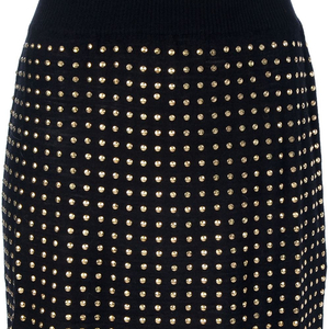 PIERRE BALMAIN GOLD Stud miniskirt