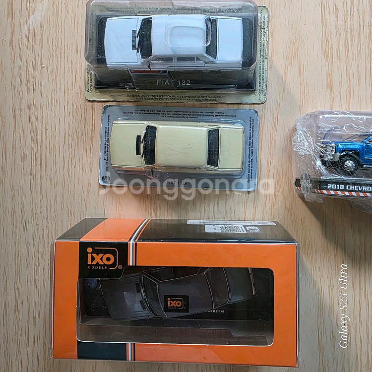 다이캐스트 1/43 피아트132, 현대자동차 마크V, 그린라이트 견인트럭--1