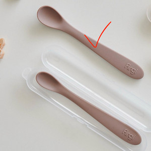 (2개 일괄)퍼기 자기주도 유아 아기 이유식 실리콘 스푼 수저 숟가락