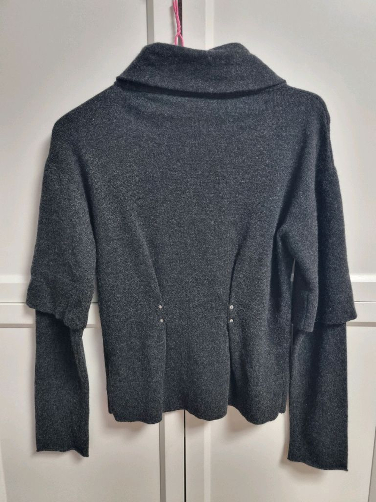 브루넬로 쿠치넬리 캐시미어 다크그레이 니트 집업 스몰 brunello cucinelli--1