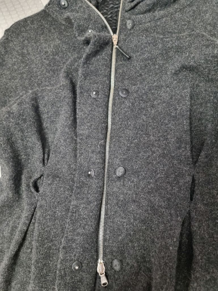 브루넬로 쿠치넬리 캐시미어 다크그레이 니트 집업 스몰 brunello cucinelli--3