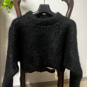 한섬 시스템 크롭 울스웨터