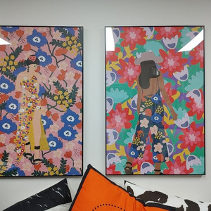 플라워여인 인테리어액자 그림액자 대형액자 팝아트액자 팜