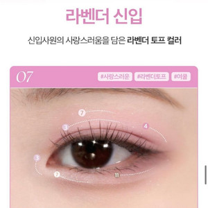 클리오 아이섀도우 팔레트 07 라벤더 신입