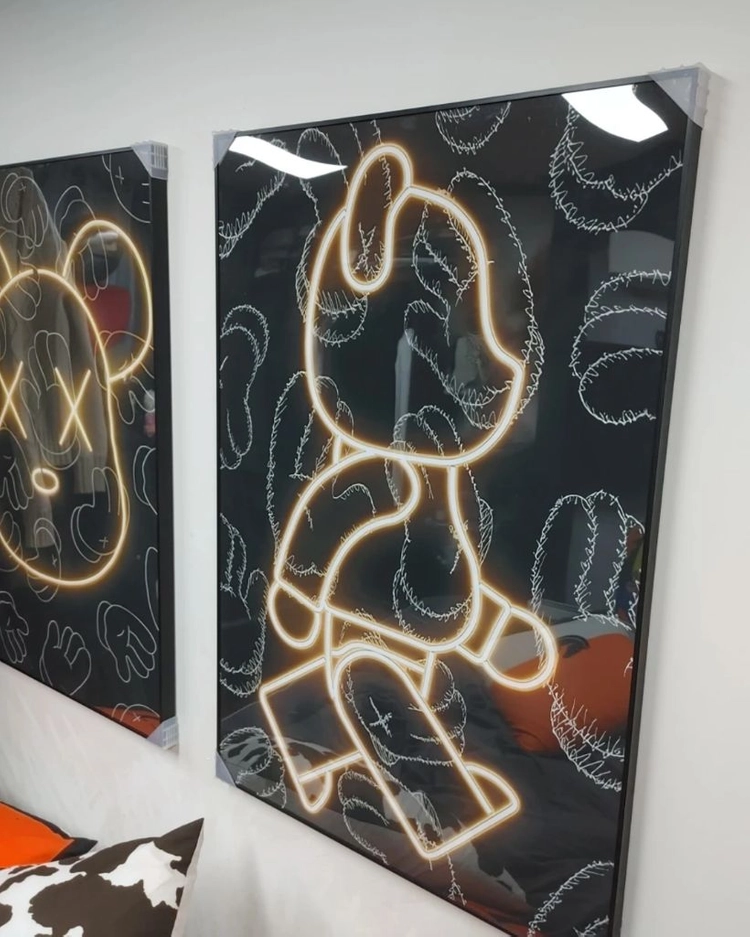 베어브릭 피규어 대형 곰 그림 액자 인테리어 소품 인형 이미지
