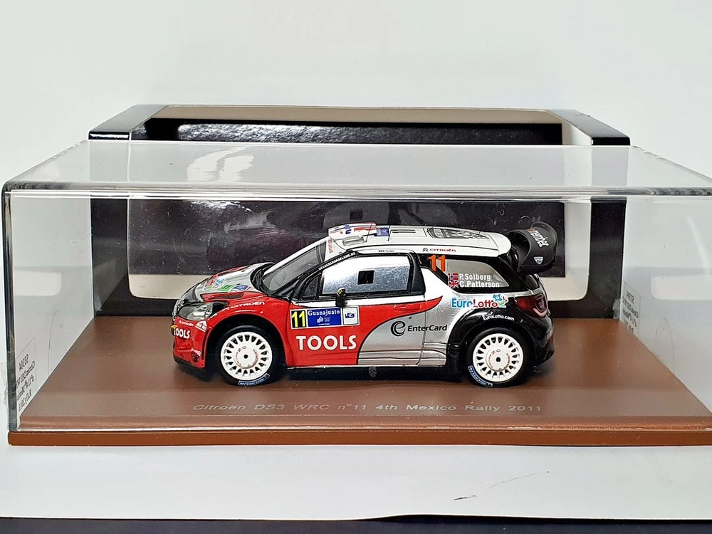 1:43 1/43 스파크 시트로엥 DS3 WRC 2011 멕시코 / 피터 솔버그 랠리카 레진 모델카 - 안심되는 중고거래