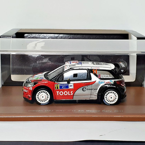 1:43 1/43 스파크 시트로엥 DS3 WRC 2011 멕시코 / 피터 솔버그 랠리카 레진 모델카 이미지