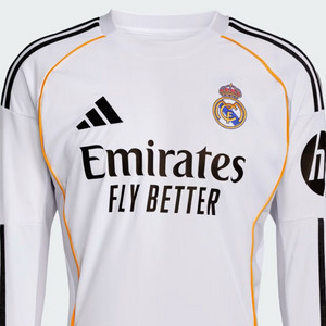 레알 마드리드 25/26 긴팔 홈 저지 아디다스 축구 유니폼 레플리카