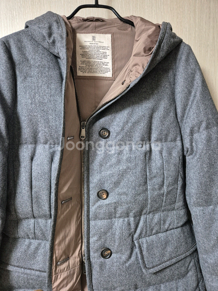 (명품) 부르넬로 쿠치넬리 다운패딩 버진 울패딩자켓 후드자켓--2