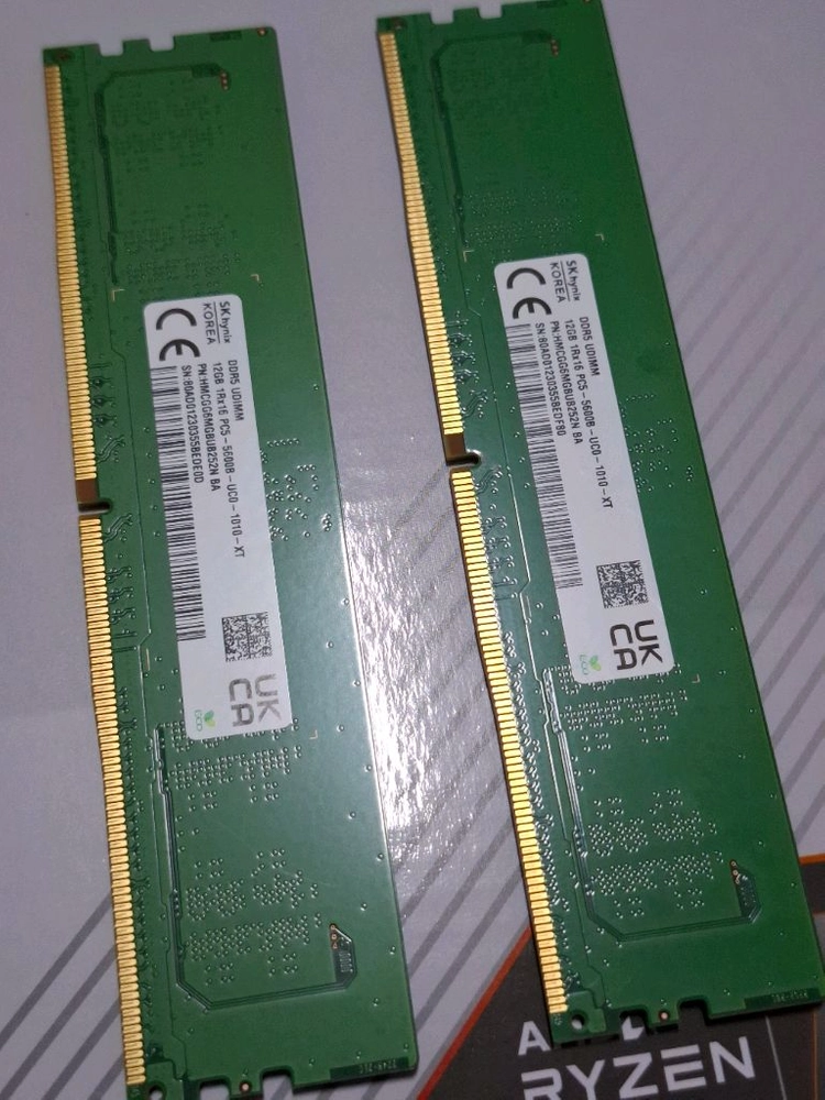 하이닉스 DDR5 12GB 5600 A다이 언락 판매합니다. - 안심되는 중고거래