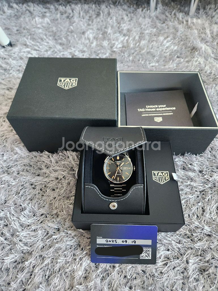 태그호이어 까레라 데이데이트 검판 로즈골드 인덱스 판매합니다(25년 9월 구입)--0