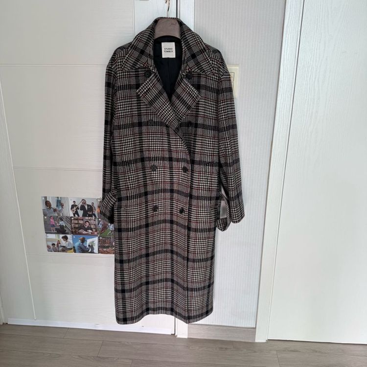 스튜디오 톰보이 체크 코트 (3회 착용)--3
