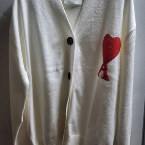 (새상품) 아미 빅하트 빅로고 가디건 아이보리 M 이미지