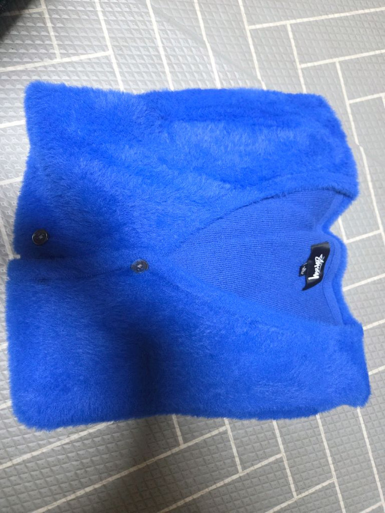 스투시 쉐기 가디건 로얄블루--2