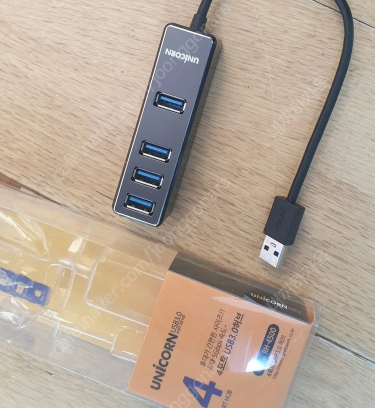 미사용 3.0지원 USB 허브 4포트 팝니다--1