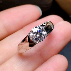 인조다이아 남성용 2캐럿 반지