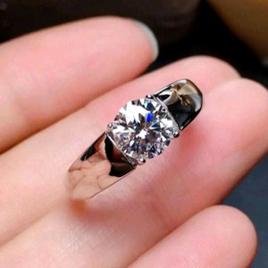 인조다이아 남성용 2캐럿 반지