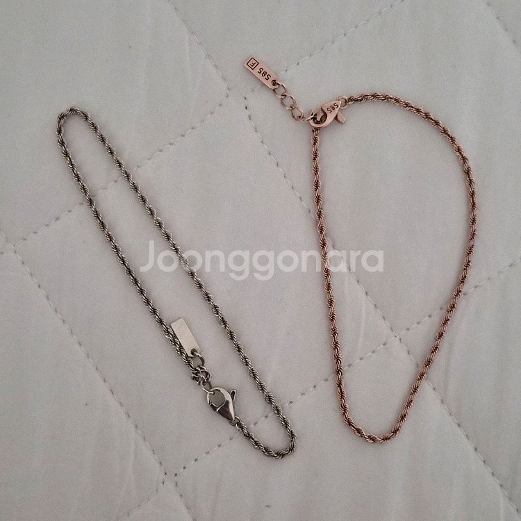 14k 로프체인 팔찌 2색--3