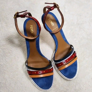 정품 펜디 멀티컬러 스트랩 샌들37(240)