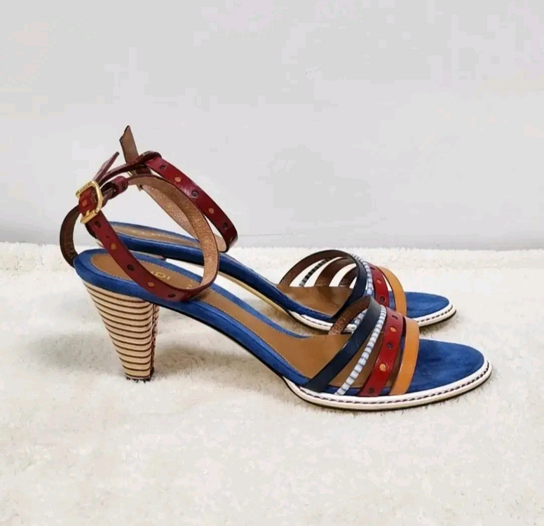 정품 펜디 멀티컬러 스트랩 샌들37(240)--1