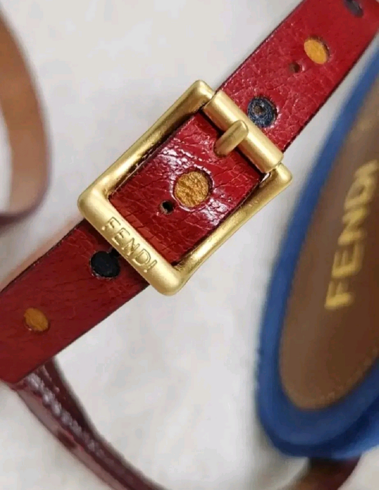 정품 펜디 멀티컬러 스트랩 샌들37(240)--6