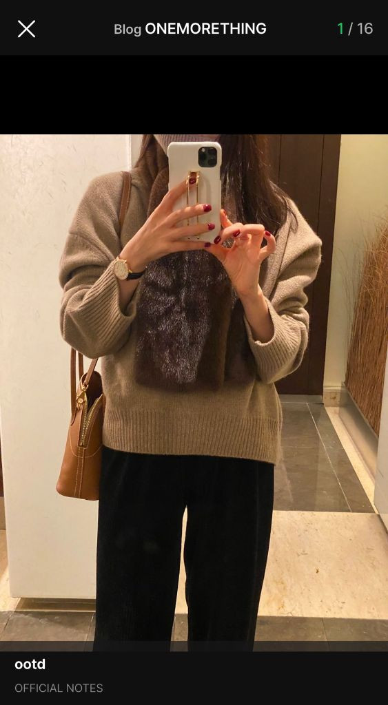 원모어띵 밍크 캐시미어 머플러 스카프 목도리--3