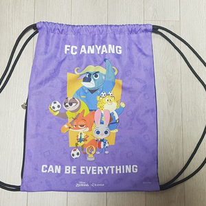 주토피아 X K리그 콜라보(안양FC) 축구가방 짐색 판매합니다.