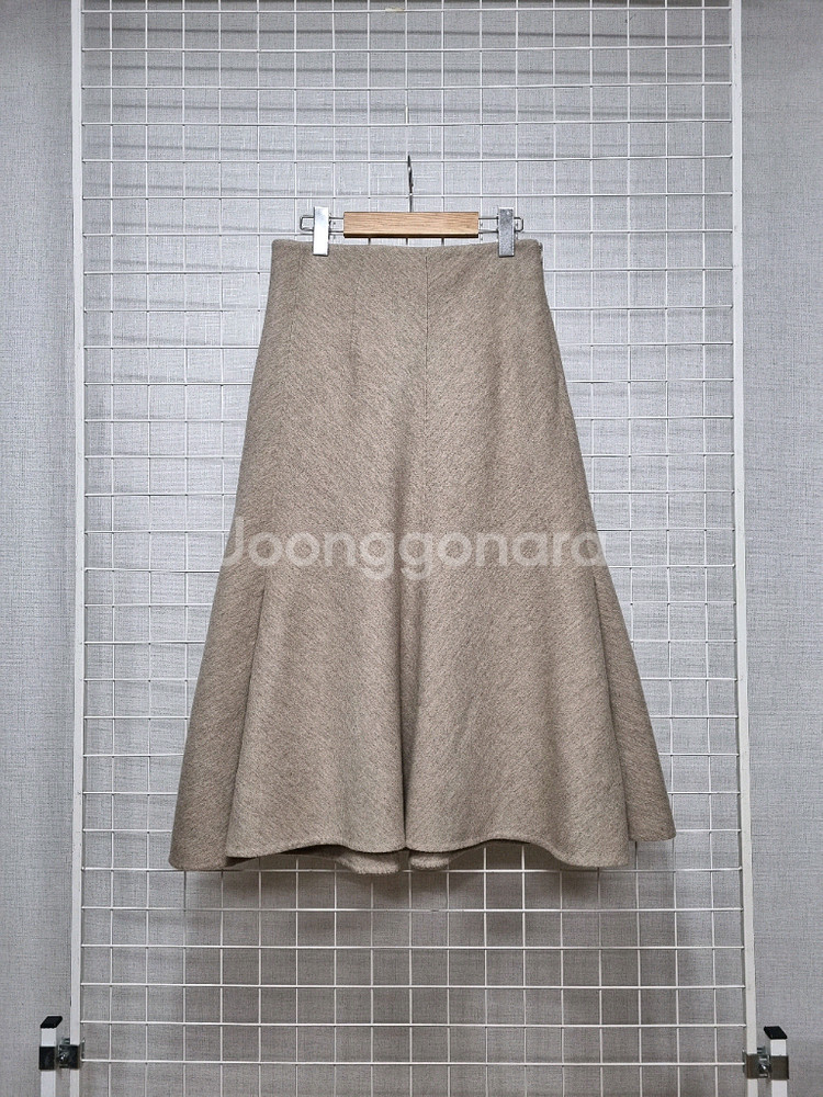 랑방 플레어 모직스커트--0