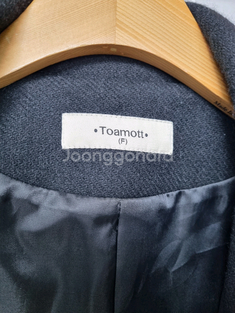 투아모트 하프 모직자켓 free (블랙)--4