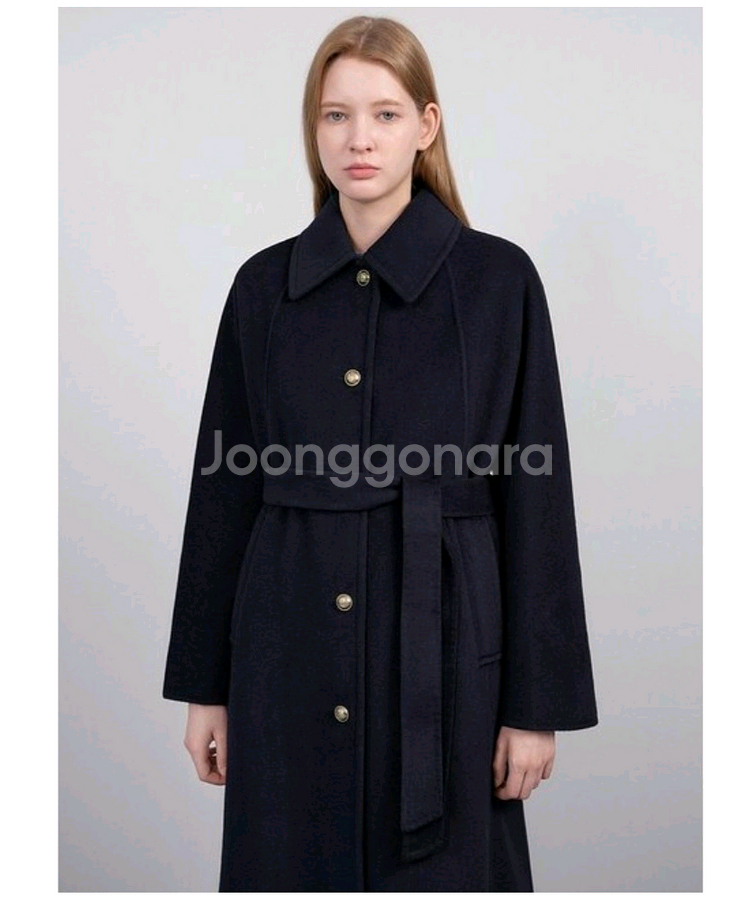 시스티나 핸드메이드 캐시미어 롱 벨트 여성 코트 판매--1