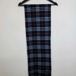 (정품) 버버리 목도리 체크 머플러 네이비 램스울 영국판