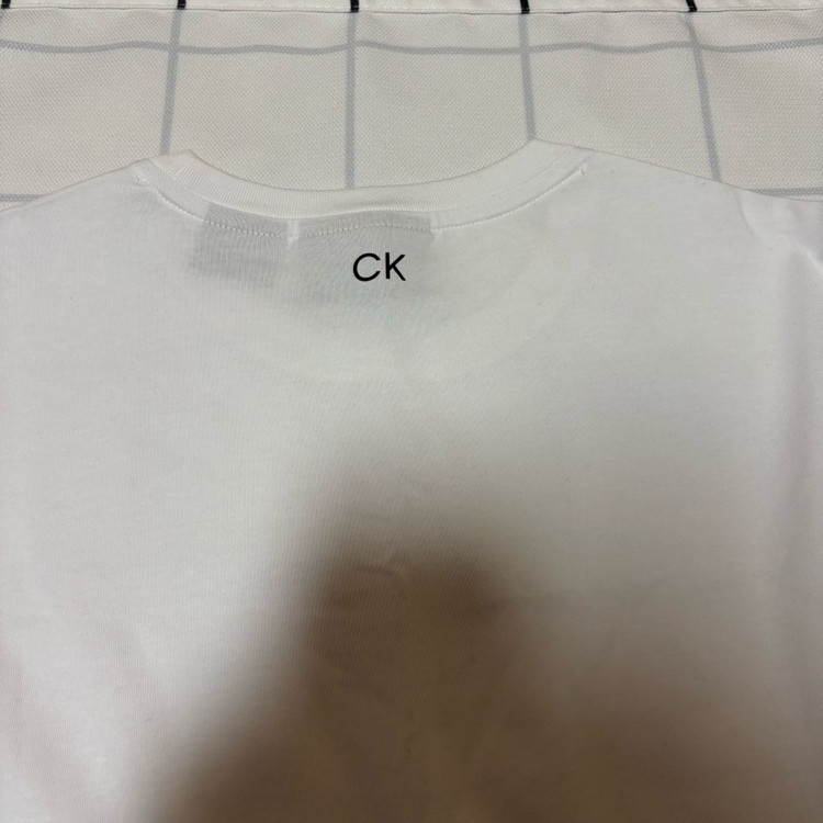캘빈클라인 퍼포먼스 흰색 크롭 반팔티--5