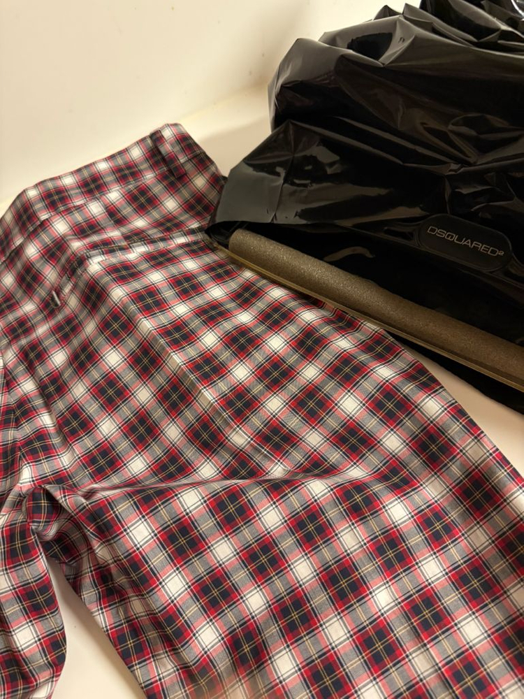 디스퀘어드2 여름체크 바지 46 새상품 이미지