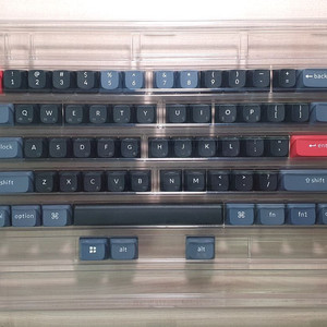 키크론 OSA 프로파일 PBT 이중사출 키캡 60% 배열 검회색상(린트레이 포함) 맥, 애플 키캡