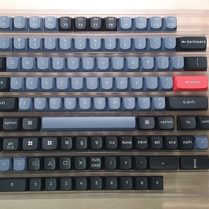 키크론 OSA 프로파일 PBT 이중사출 키캡 108키 배열 검회색상 한영, 맥, 애플 키캡