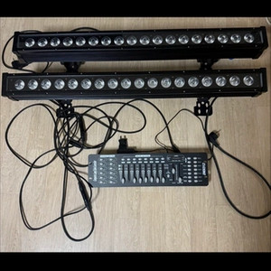 원가100만원 / LED 바 조명 2개 + DMX512 컨트롤러 / bj방송조명 / 무대조명 / 클럽조명 / 미러볼 이미지