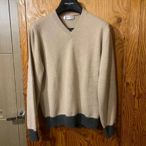 브루넬로 쿠치넬리 캐시미어 100% 배색니트