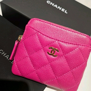 샤넬 클래식 카드지갑 명함지갑 핫핑크 새상품