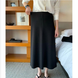 새상품) 블랙 롱 리엘스커트 밴딩