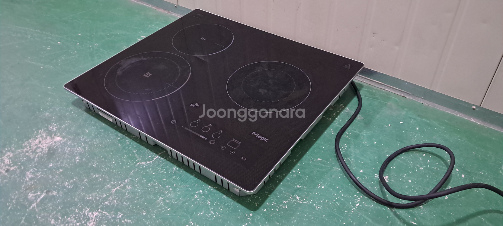 6190 SK매직 3구 하이브리드형 인덕션(블랙)--2