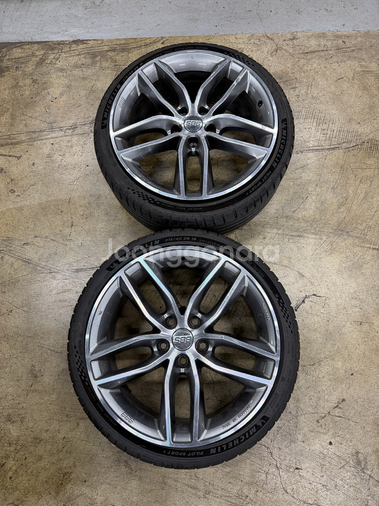BBS 정품 휠 18인치 타이어 포함 (4개)--0
